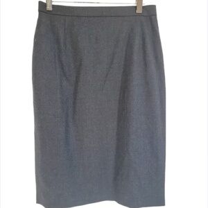 Escada Charcoal Gray Pencil Skirt 6 made in Germany